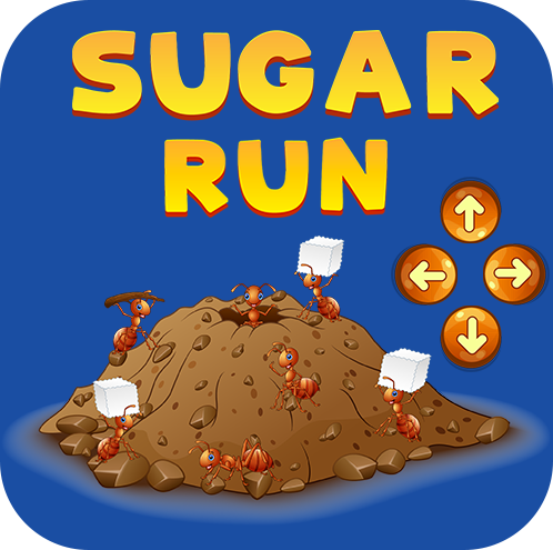 Sugar run. Ayuda a las hormigas a llegar al azúcar correspondiente.