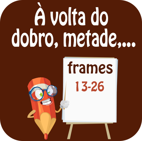 À volta do dobro, metade,...: introdução e utilização adequada das expressões «triplo de» e «terça parte de»; relação entre triplo e terça parte; resolução de problemas; ...