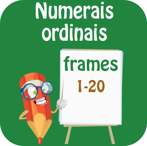 Numerais ordinais: numerais ordinais até ao 20.º (vigésimo);...