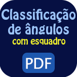 Classificação de ângulos utilizando o esquadro.